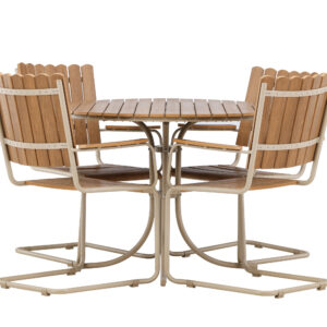 Holmsund – Ensemble repas – Beige – Table : x 103 x 75Canapé :55 x 59 x 85 cm
