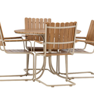 Holmsund – Ensemble repas – Beige – Table : x 103 x 75Canapé :55 x 59 x 85 cm