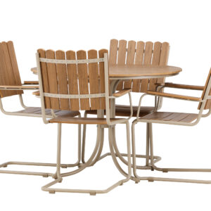 Holmsund – Ensemble repas – Beige – Table : x 103 x 75Canapé :55 x 59 x 85 cm