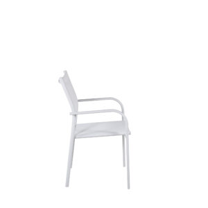 Santorini – Chaise de salle à manger – Blanc – 55 x 90 x 56 cm