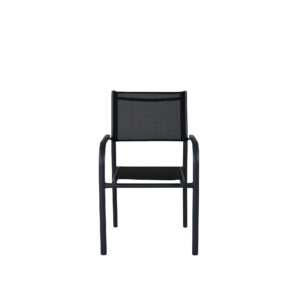 Santorini – Chaise de salle à manger – Noir – 55 x 90 x 56 cm