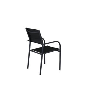 Santorini – Chaise de salle à manger – Noir – 55 x 90 x 56 cm