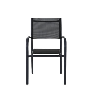 Santorini – Chaise de salle à manger – Noir – 55 x 90 x 56 cm