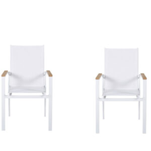 Texas – Chaise de salle à manger – Naturel, Blanc – 60 x 90 x 56 cm