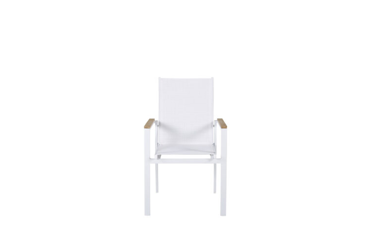 Texas – Chaise de salle à manger – Naturel, Blanc – 60 x 90 x 56 cm