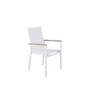 Texas – Chaise de salle à manger – Naturel, Blanc – 60 x 90 x 56 cm