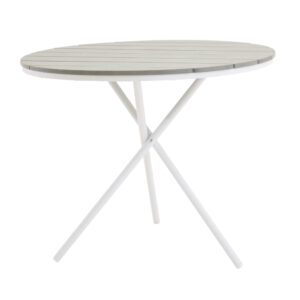 Parma – Table de café – Gris, Blanc – ⌀90 cm