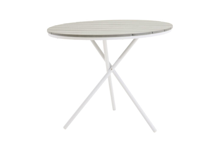 Parma – Table de café – Gris, Blanc – ⌀90 cm