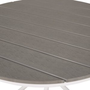 Parma – Table de café – Gris, Blanc – ⌀90 cm