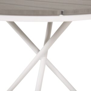 Parma – Table de café – Gris, Blanc – ⌀90 cm
