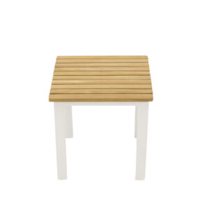 Mexico – Table d&rsquo;appoint – Naturel, Blanc – 40 x 40 cm