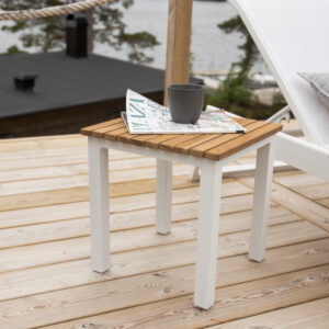 Mexico – Table d&rsquo;appoint – Naturel, Blanc – 40 x 40 cm