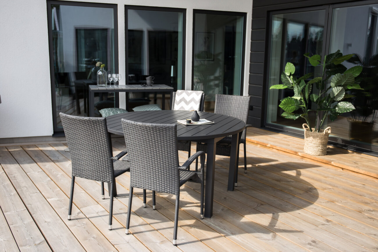 Marbella – Table à manger ronde – Noir – ⌀140 cm