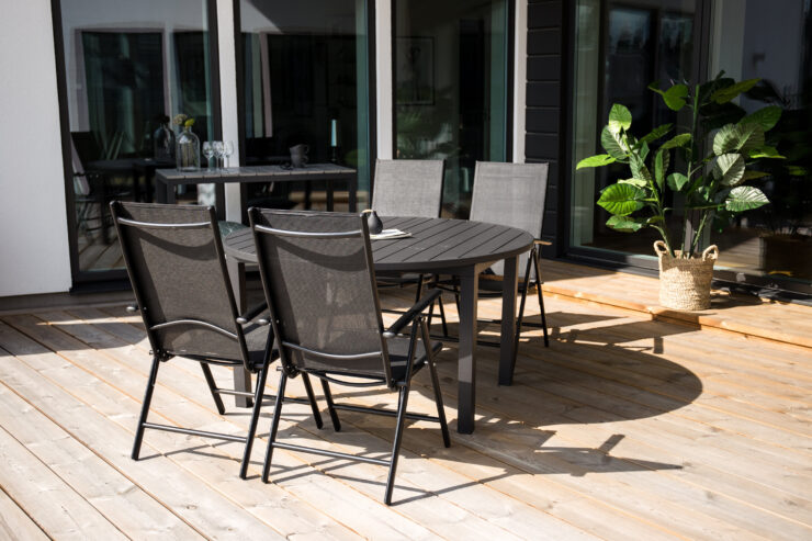 Marbella – Table à manger ronde – Noir – ⌀140 cm