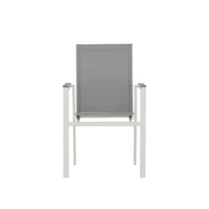 Parma – Chaise de salle à manger – Gris, Blanc – 60 x 90 x 57 cm