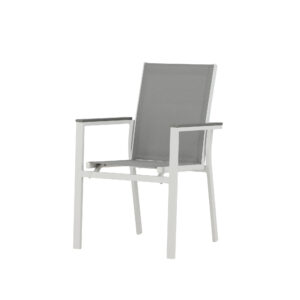 Parma – Chaise de salle à manger – Gris, Blanc – 60 x 90 x 57 cm