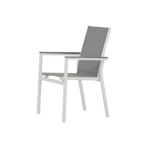 Parma – Chaise de salle à manger – Gris, Blanc – 60 x 90 x 57 cm