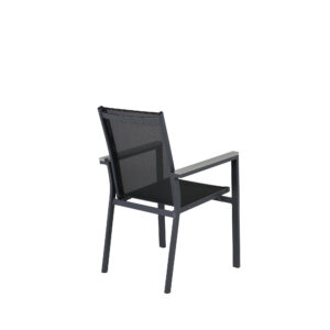 Parma – Chaise de salle à manger – Noir, Gris – 60 x 90 x 57 cm
