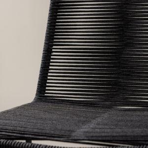 Lindos – Chaise de salle à manger – Noir – 59 x 86 x 57 cm