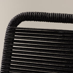 Lindos – Chaise de salle à manger – Noir – 59 x 86 x 57 cm