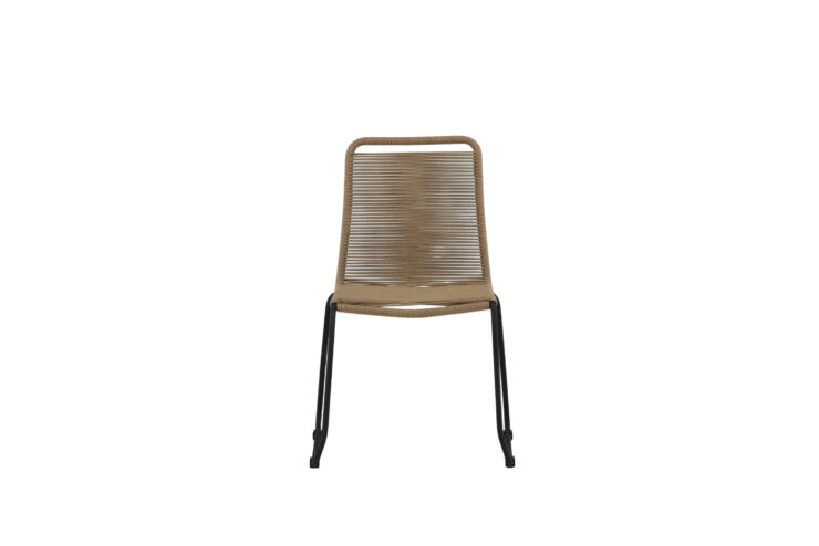 Lindos – Chaise de salle à manger – Noir, Marron – 59 x 86 x 57 cm