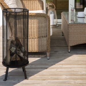 Bastian – Brasero – Noir – 35 x 80 x 35 cm