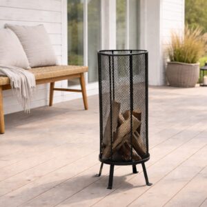 Bastian – Brasero – Noir – 35 x 80 x 35 cm