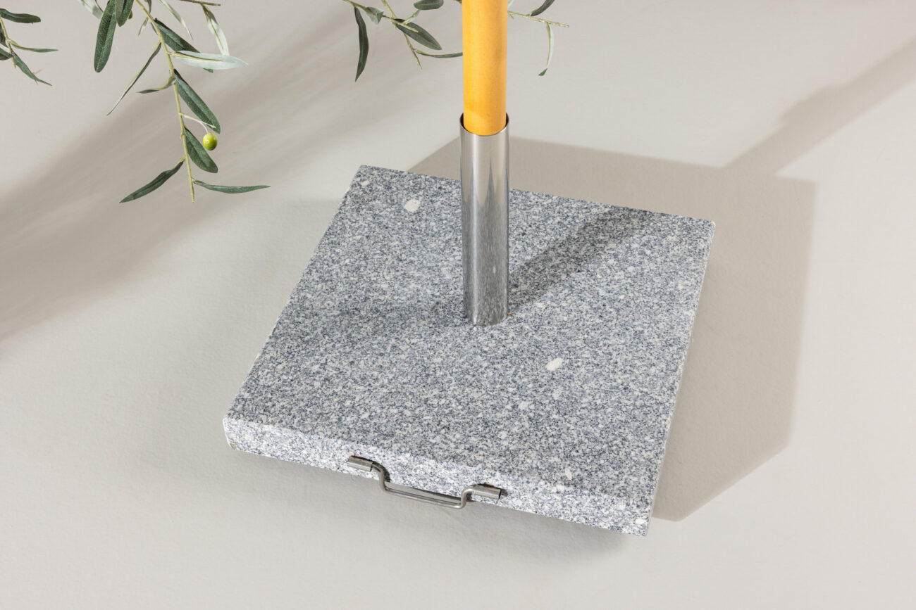 Stathera – Pied de parasol – Gris – 50 x 27 x 50 cm