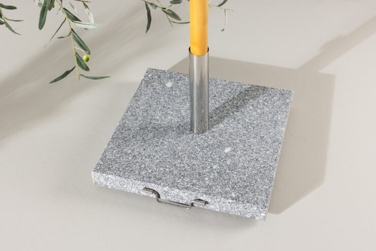 Stathera – Pied de parasol – Gris – 50 x 27 x 50 cm