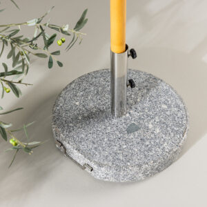 Stathera – Pied de parasol – Gris, Argenté – ⌀50 cm