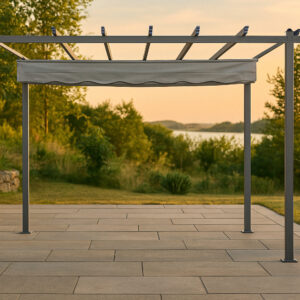 Lazio – Pergola – Noir, Gris – 295 x 245 x 395 cm