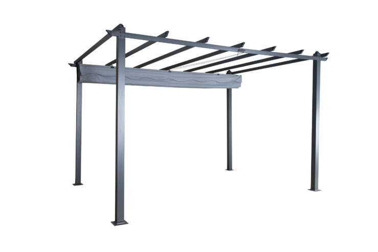 Lazio – Pergola – Noir, Gris – 295 x 245 x 395 cm