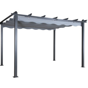 Lazio – Pergola – Noir, Gris – 295 x 245 x 395 cm