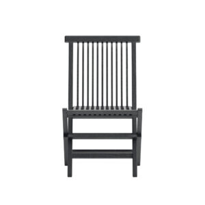 Kenya – Chaise de salle à manger – Noir – 47 x 47 x 89 cm