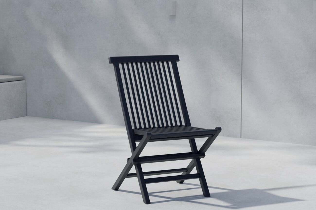 Kenya – Chaise de salle à manger – Noir – 47 x 47 x 89 cm