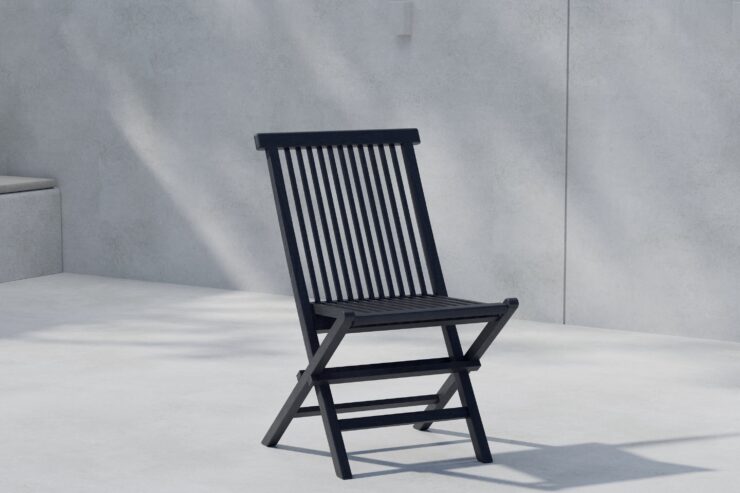 Kenya – Chaise de salle à manger – Noir – 47 x 47 x 89 cm