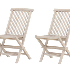 Kenya – Chaise de salle à manger – Blanchi – 62 x 89 x 47 cm