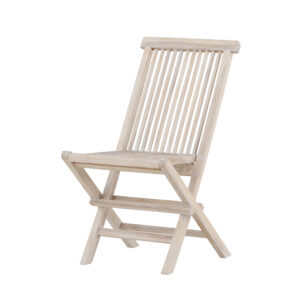 Kenya – Chaise de salle à manger – Blanchi – 62 x 89 x 47 cm