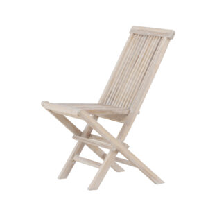 Kenya – Chaise de salle à manger – Blanchi – 62 x 89 x 47 cm