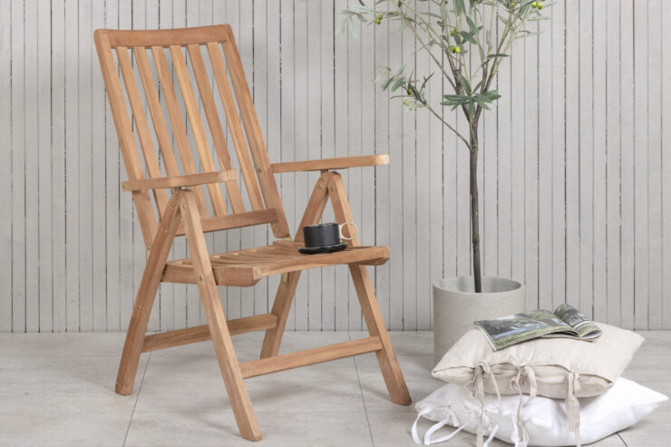 Kenya – Chaise réglable – Naturel – 73 x 105 x 62 cm