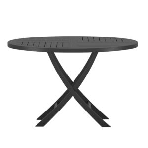 Kenya – Table à manger ronde – Noir – ⌀120 cm