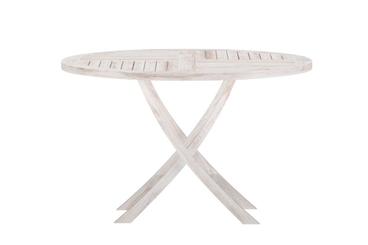 Kenya – Table à manger ronde – Blanchi – ⌀120 cm