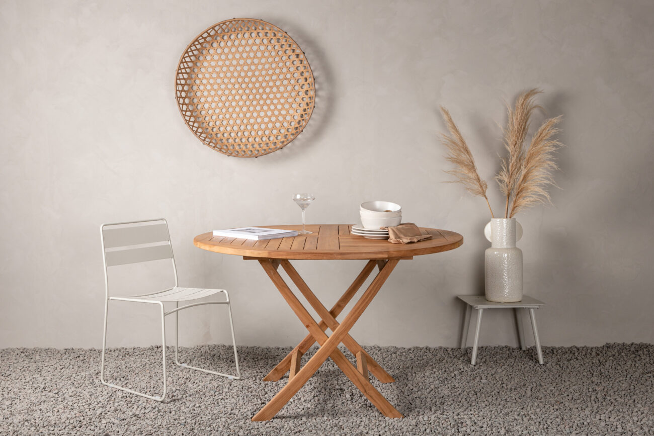 Kenya – Table à manger ronde – Naturel – ⌀120 cm