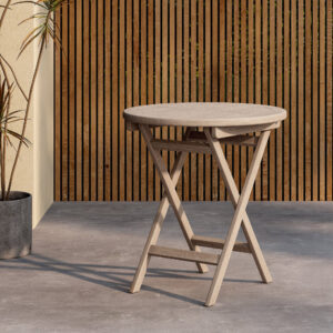 Kenya – Table de café – Blanchi – ⌀70 cm