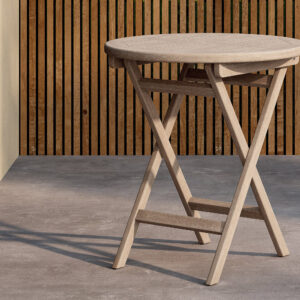 Kenya – Table de café – Blanchi – ⌀70 cm