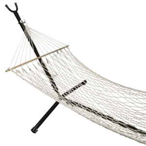Ubud – Hamac – Naturel, Blanc cassé, Blanc, Noir – 200 x 100 cm