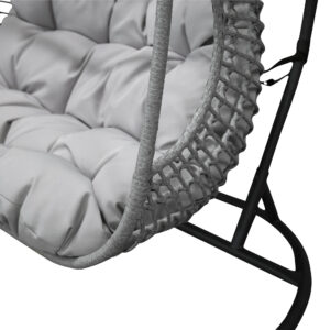 Viga – Fauteuil suspendu – Noir, Gris – 105 x 196 x 133 cm