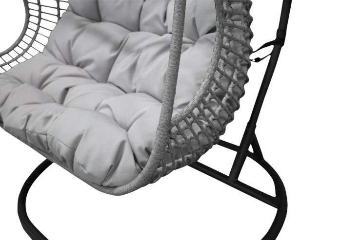Viga – Fauteuil suspendu – Noir, Gris – 105 x 196 x 133 cm