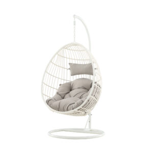 Viga – Fauteuil suspendu – Gris, Blanc – 95 x 196 x 95 cm