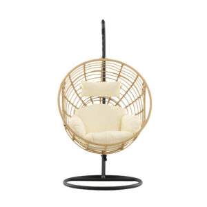 Viga – Fauteuil suspendu – Noir, Naturel, Blanc – 160 x 186 x 105 cm